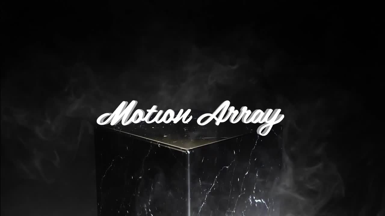 优雅创意的黑色大理石凸起展示徽标素材库精选AE模板