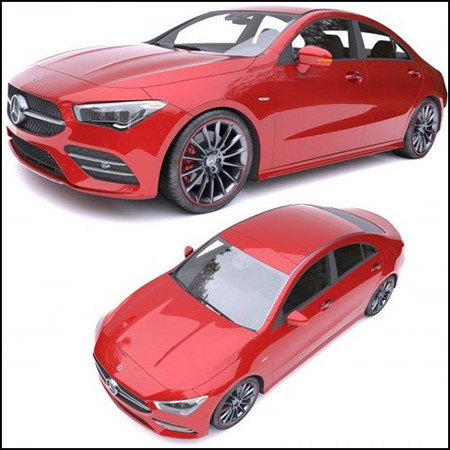 梅赛德斯-奔驰Mercedes-Benz CLA 35 AMG 2020汽车素材之家精选3D模型