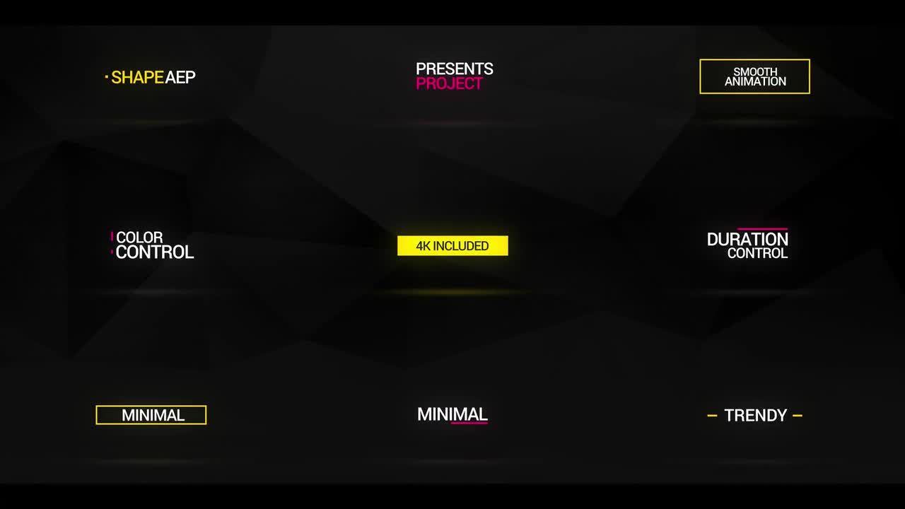 简约的低三分之一/全屏标题动画素材库精选AE模板