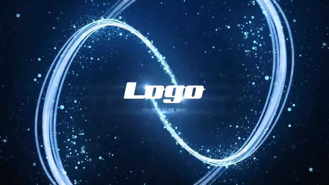 华丽粒子轨迹徽标展示素材库精选AE模板