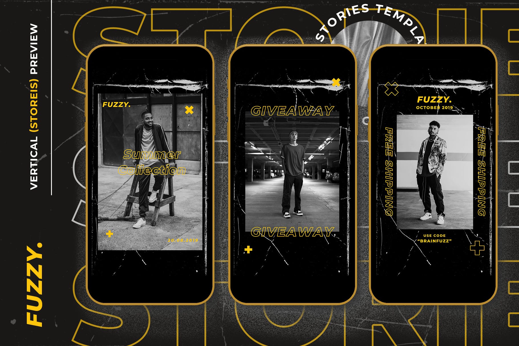 Instagram社交平台推广动图/动画设计PSD模板素材库精选 Fuzzy – Animated Instagram Template插图(3)