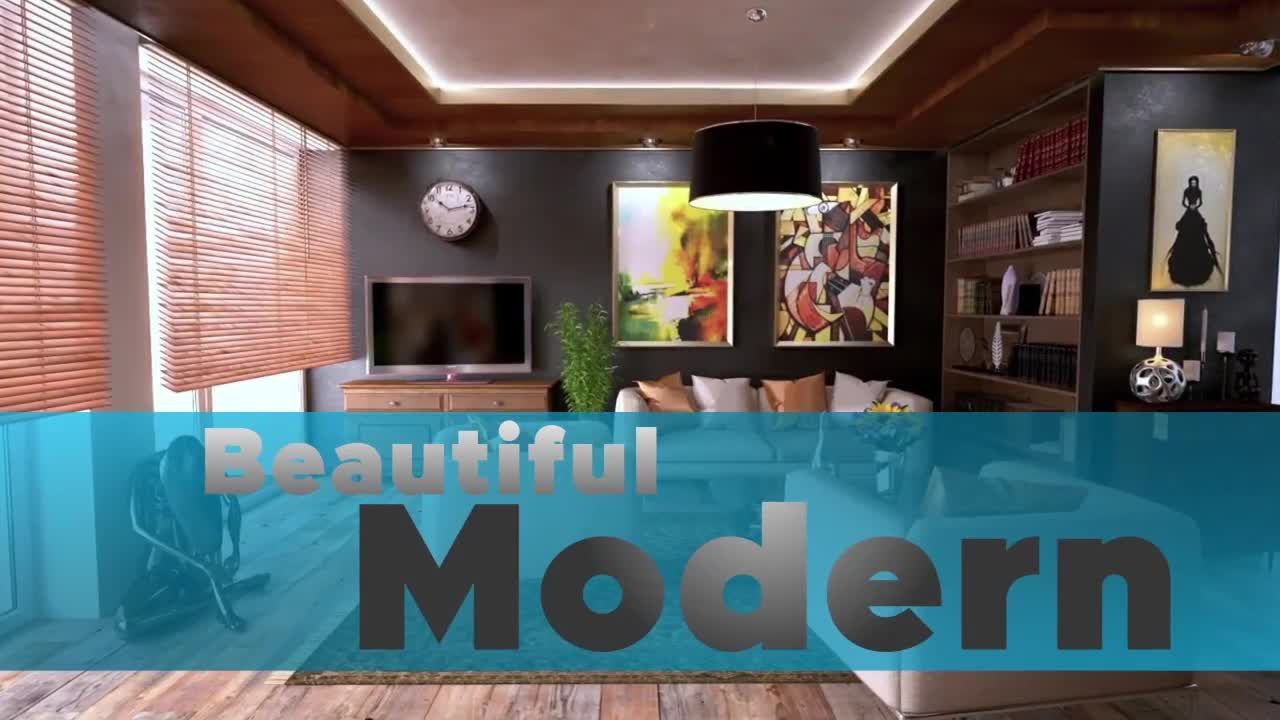 现代企业室内设计标题动画排版素材库精选AE模板