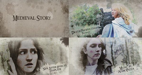 历史纪录片节目片头特效素材库精选AE模板 Medieval Story