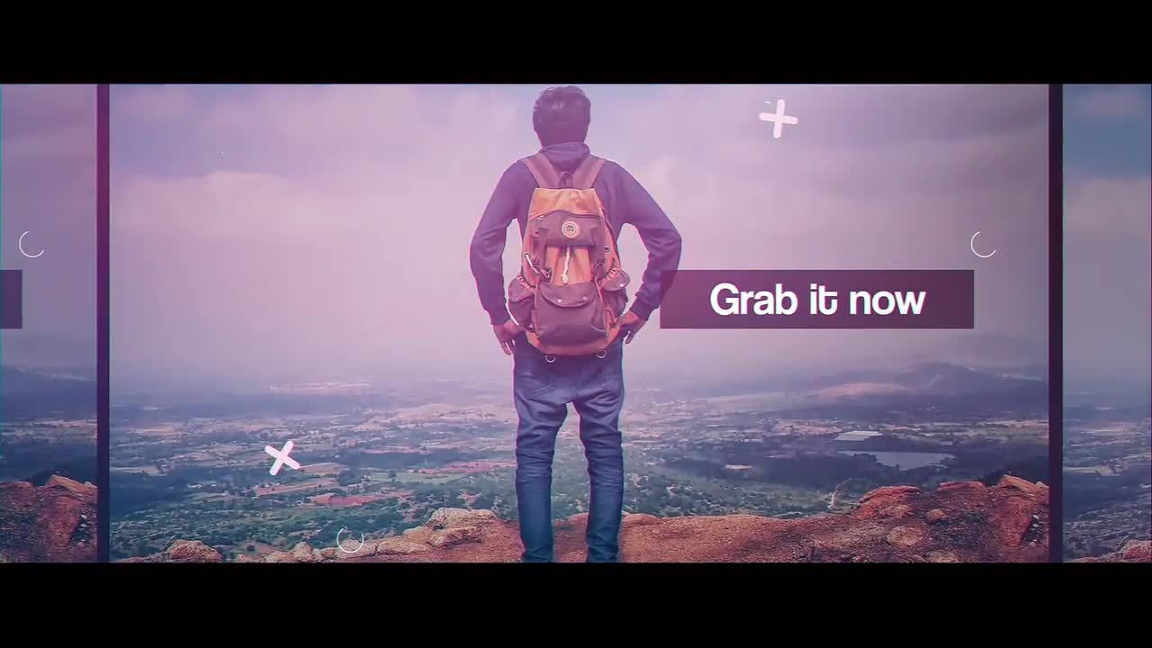 快速简洁的影院效果文本动画照片展示素材库精选AE模板