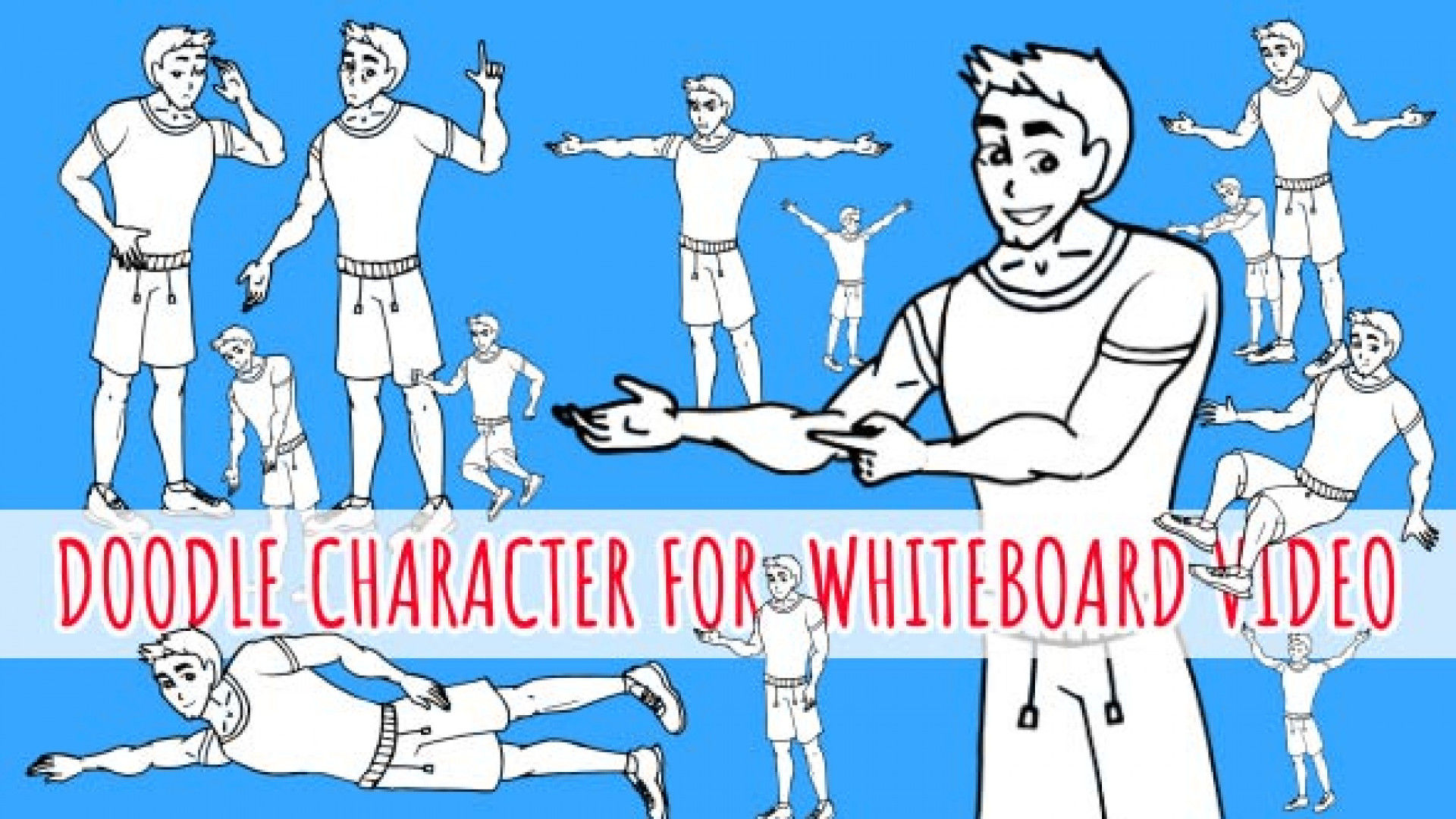 卡通运动员产品介绍素材库精选AE模板