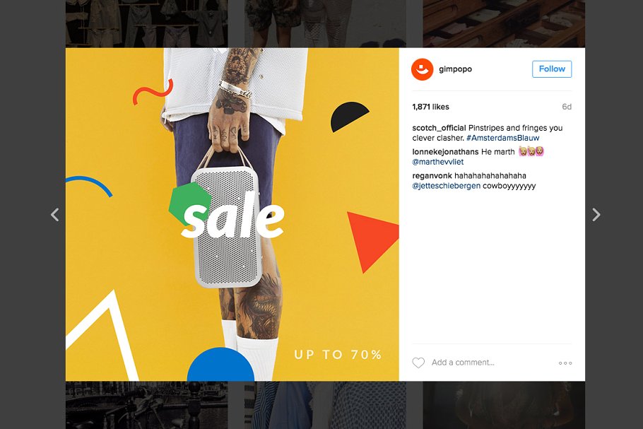 色彩缤纷社交媒体贴图模板素材库精选 Social Media Handler Kit Vol.2插图(4)
