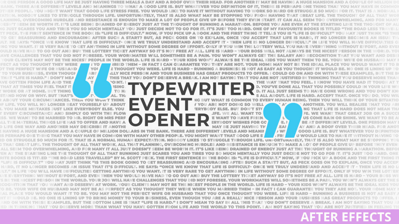 干净打字机时间促销素材库精选AE模板