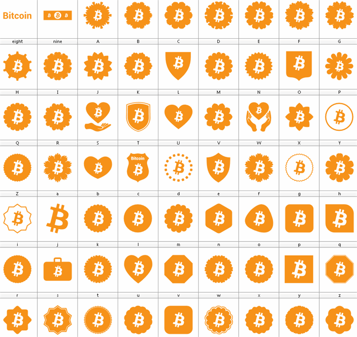 Font Bitcoin Color font插图 Font Bitcoin Color font插图