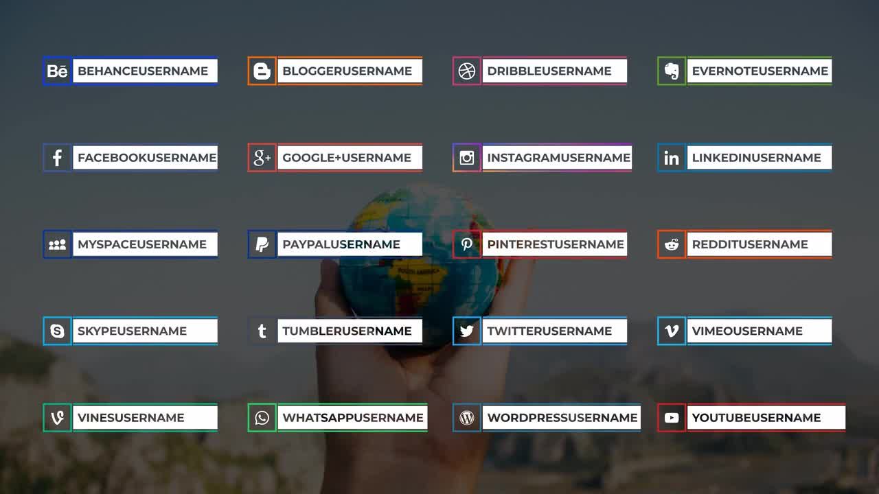 20组现代社交媒体字幕标题动画素材库精选AE模板