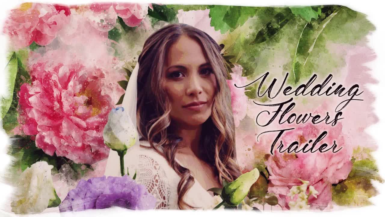 浪漫的婚礼鲜花预告片Pr模板