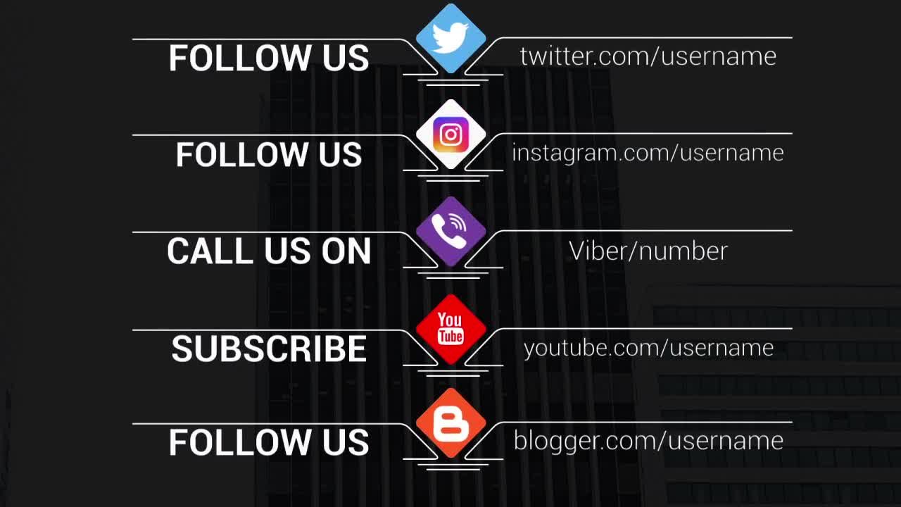 清新的动态动画时尚社交媒体下三分之一素材库精选AE模板