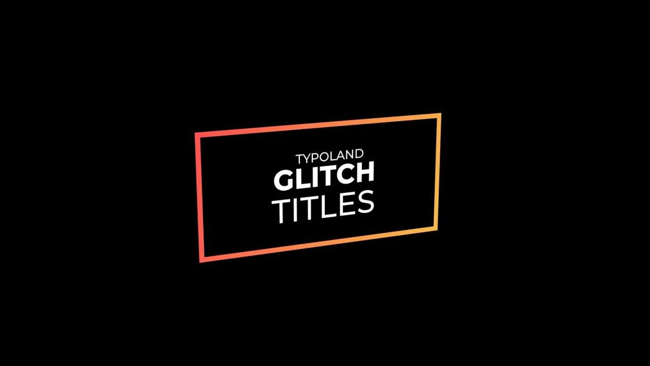 30个灵活设计的全屏故障毛刺标题素材库精选AE模板