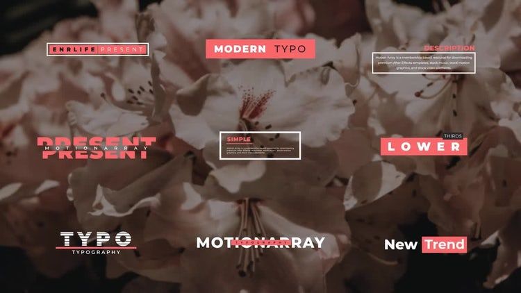 9个精美动态的文本标题素材库精选AE模板