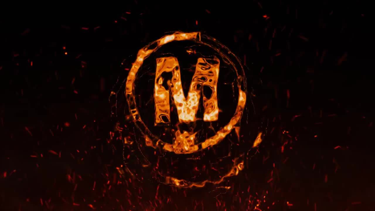 酷炫的火星粒子LOGO燃烧视觉效果片头素材库精选AE模板