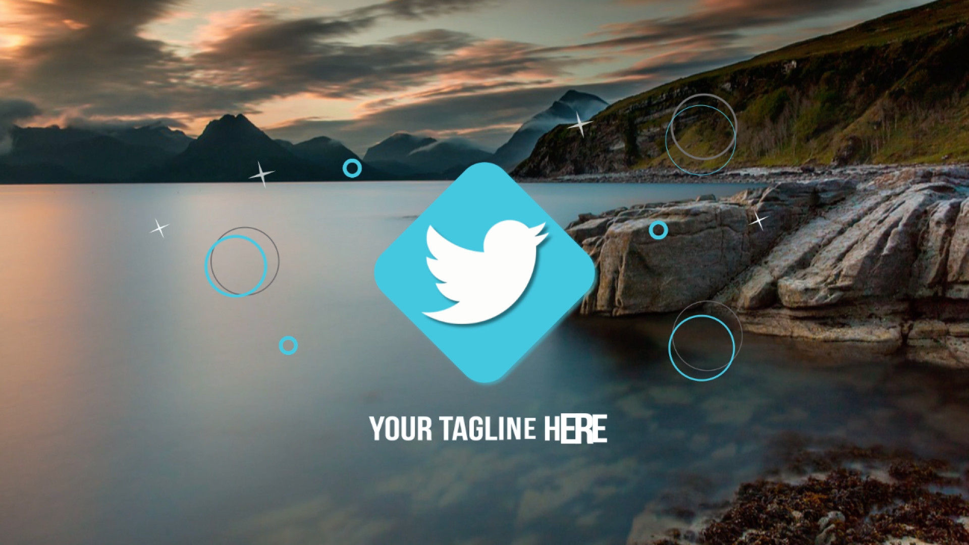 扁平圆形徽标素材库精选AE模板