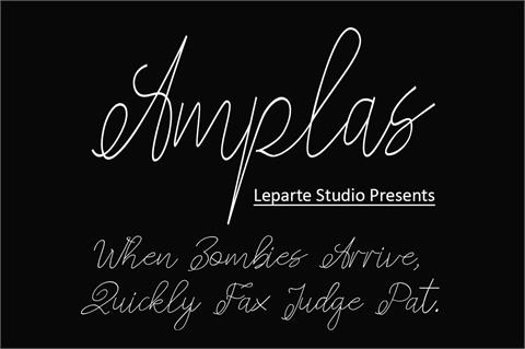 amplas font素材之家精选英文字体