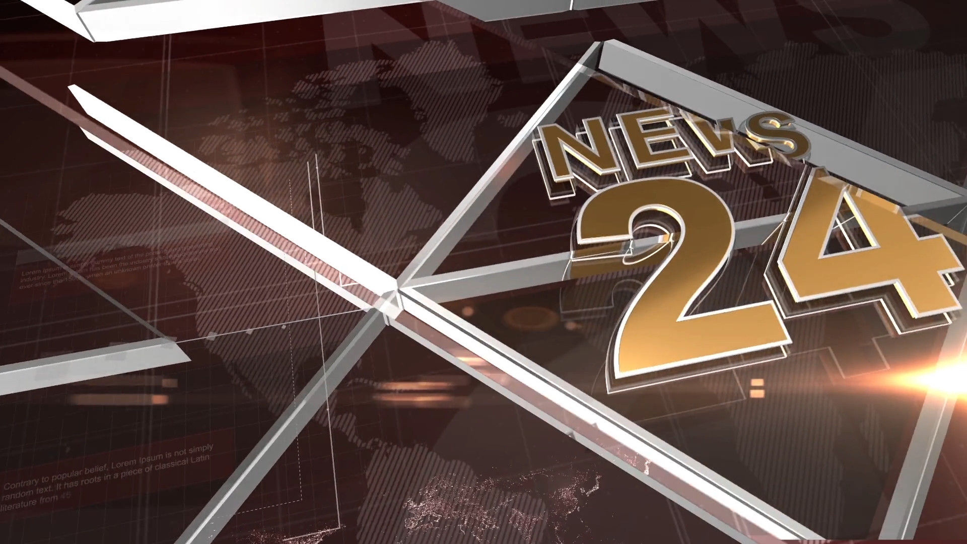 现代新闻节目视频下三分之一文本介绍素材库精选AE模板