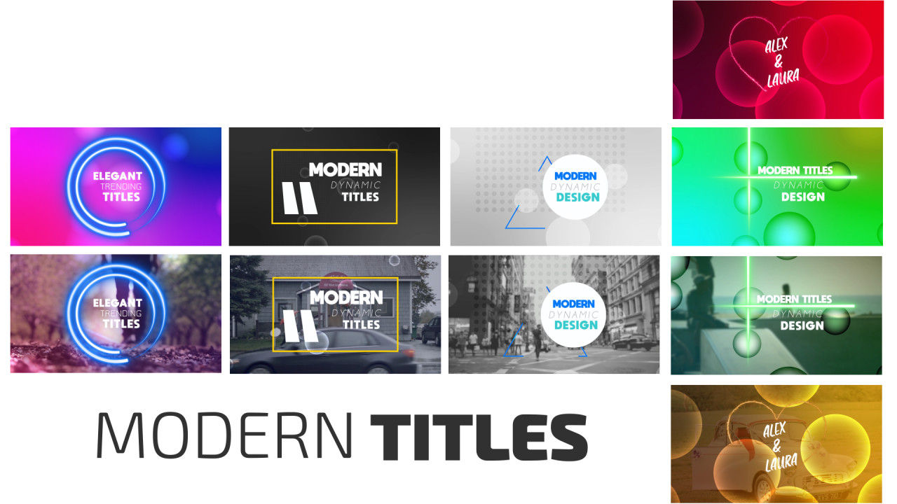 5组全色彩动态标题视频字幕素材库精选AE模板