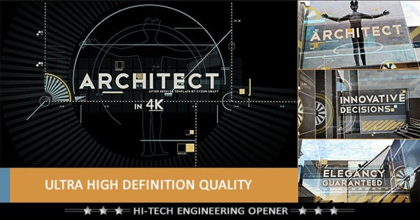 建筑类节目片头素材库精选AE模板 Architect Construction Opener Titles