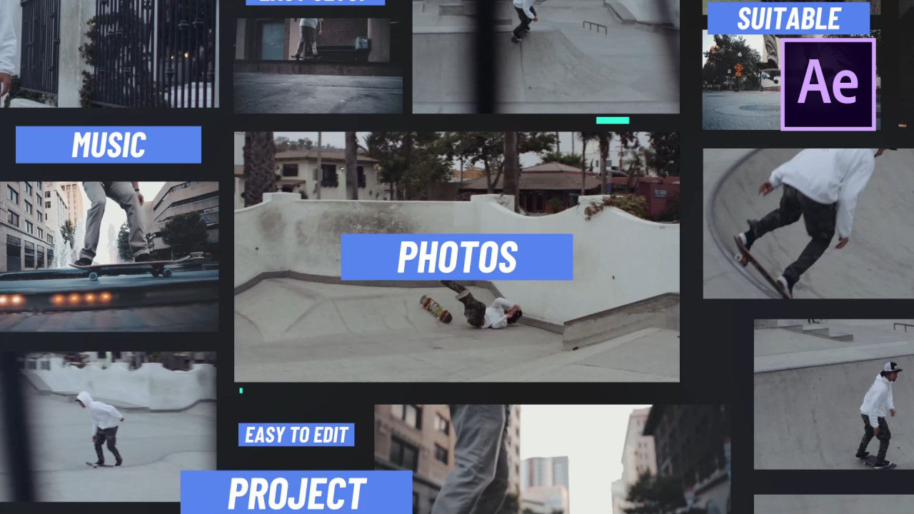 现代清新的幻灯片放映素材库精选AE模板
