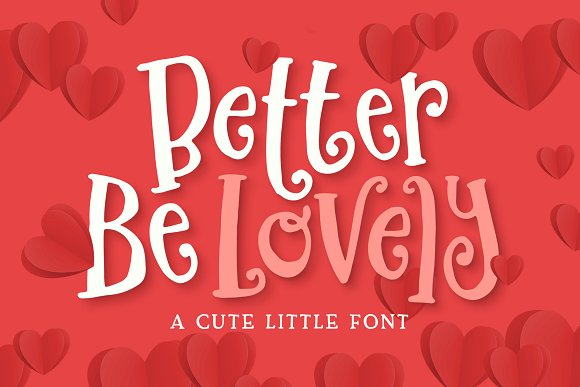 Better Be Lovely Font素材之家精选英文字体