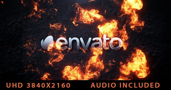 4K高清火焰燃烧爆炸特效Logo演示素材库精选AE模板 Cinematic Fire Logo