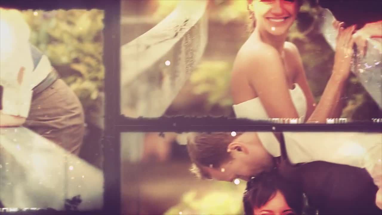 浪漫婚礼回忆照片相册开场素材库精选AE模板