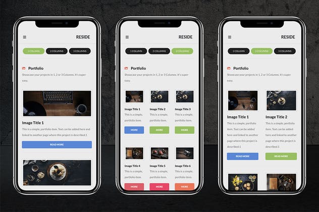 符合Google AMP规范的移动端网站设计HTML模板素材库精选 Reside Mobile | Mobile Template & Google AMP插图(2)