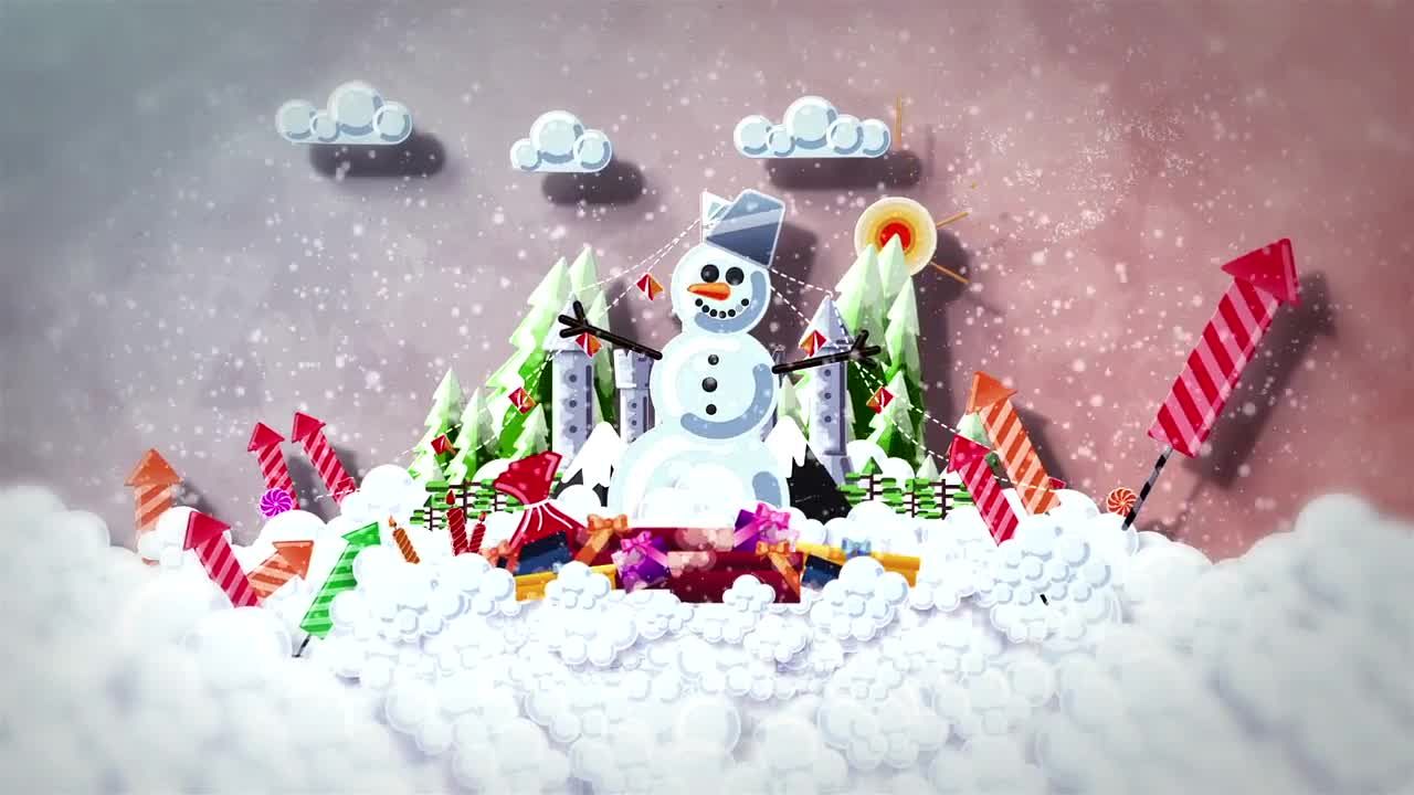 卡通假日logo展示动画素材库精选AE模板