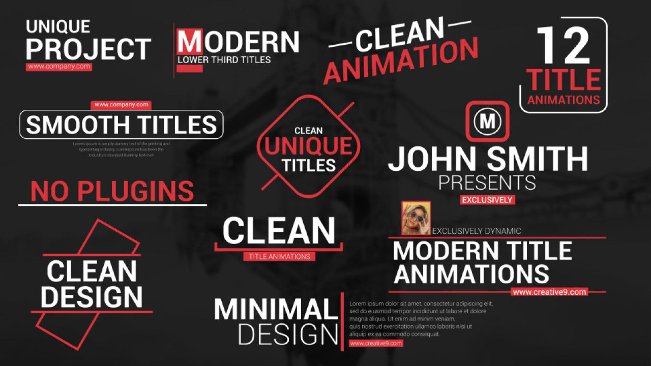 现代精美的全屏标题素材库精选AE模板