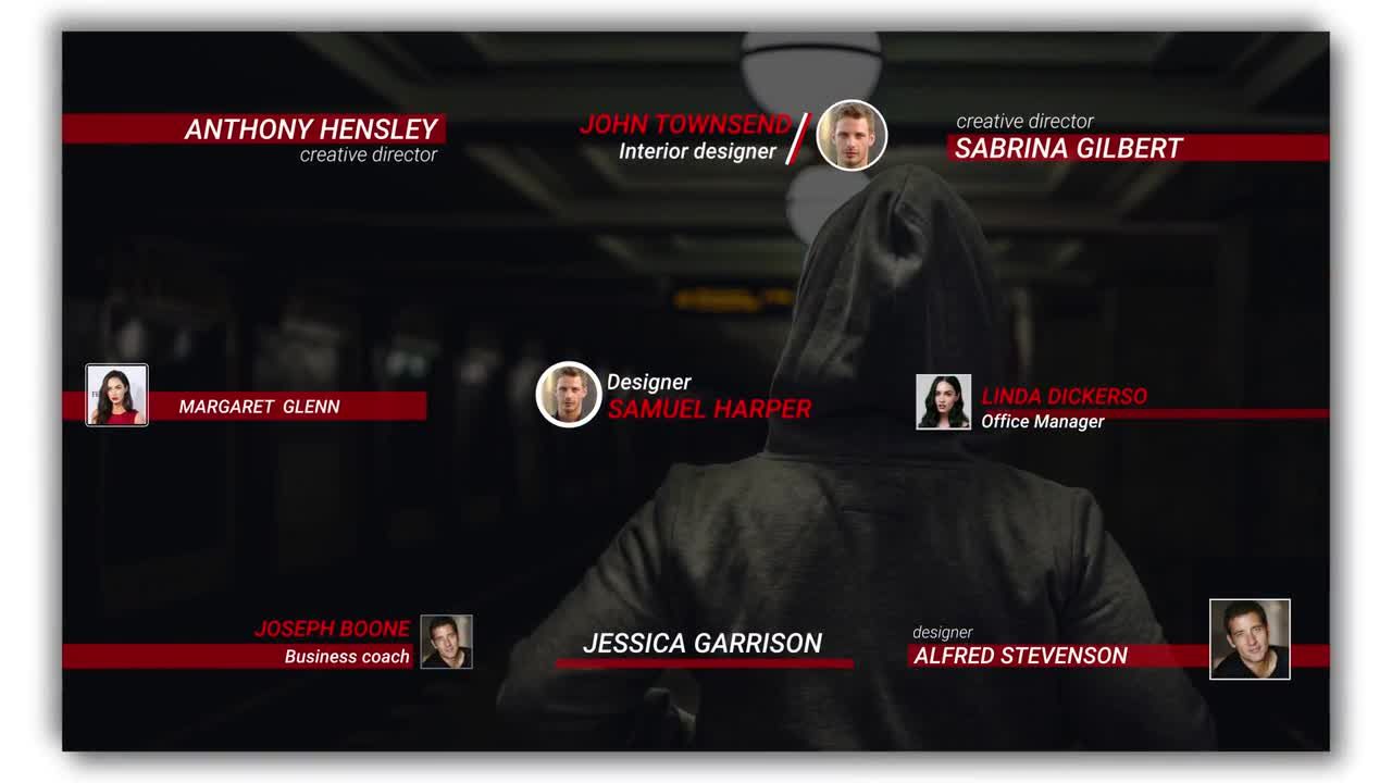 简洁的企业字幕条标题文字动画素材库精选AE模板