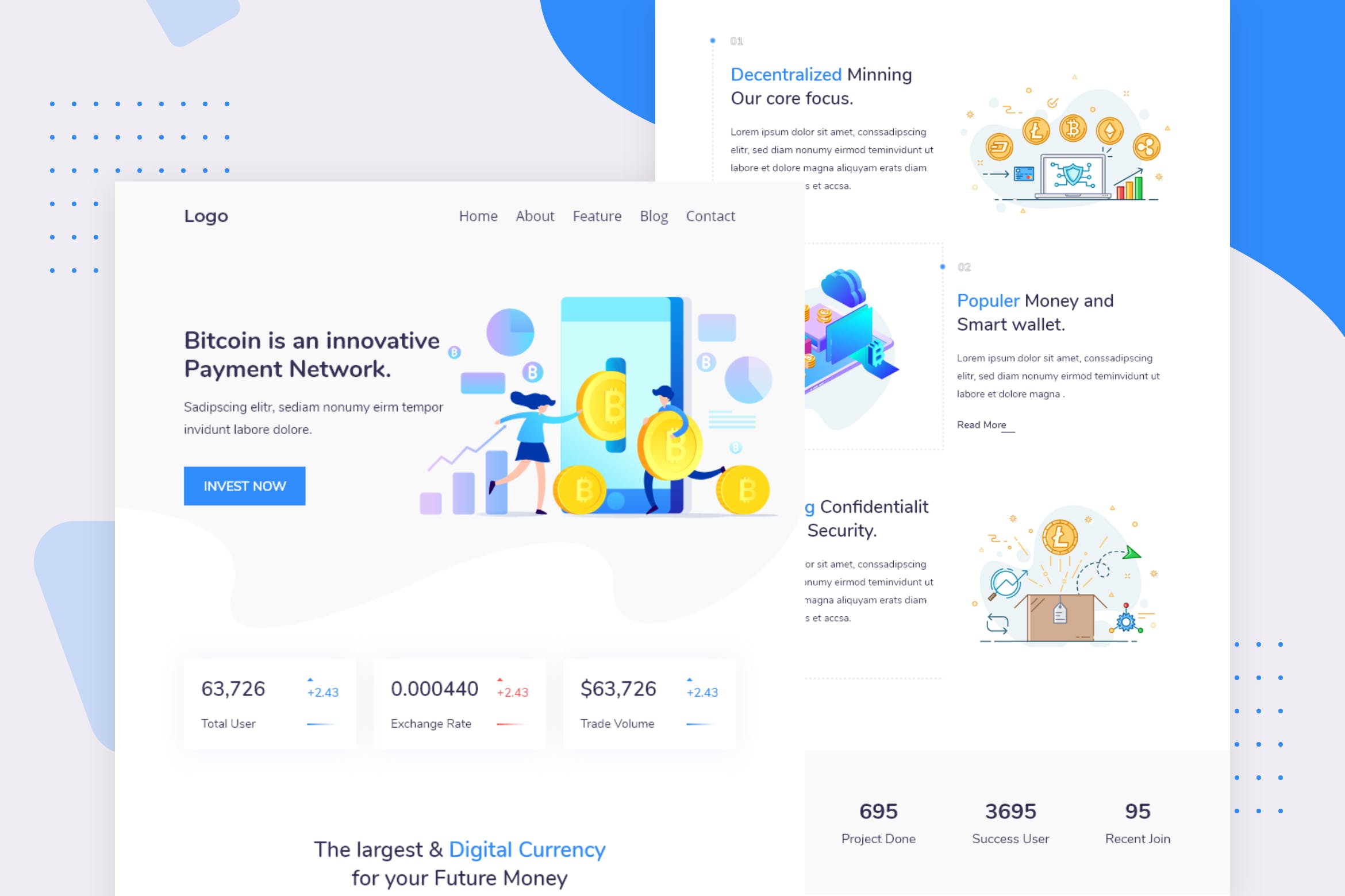 比特币交易平台EDM邮件营销模板 Bitcoin – Email Newsletter插图