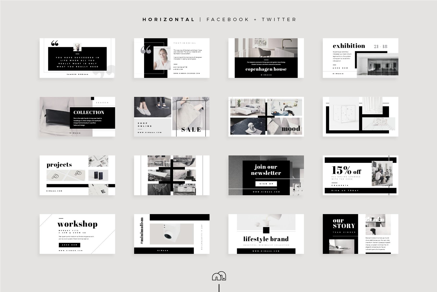 社交媒体设计运营万能素材包 Kimber – Social Media Collection插图(6)
