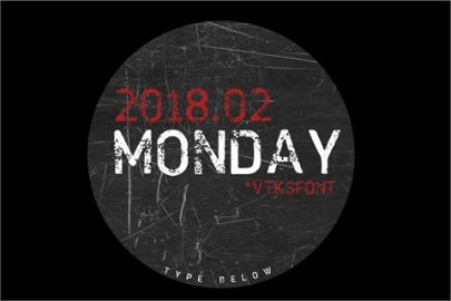 VTKS MONDAY font素材之家精选英文字体