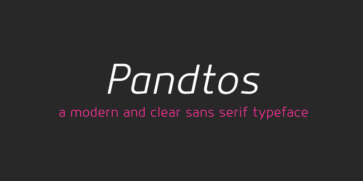 Pandtos Font Family素材之家精选英文字体
