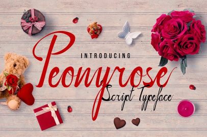 Peonyrose Font素材之家精选英文字体