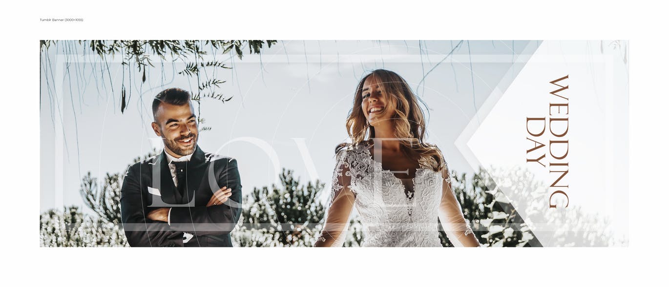 婚礼邀请函电子版社交媒体新媒体设计素材 Wedding Day Social Media Kit插图(10)