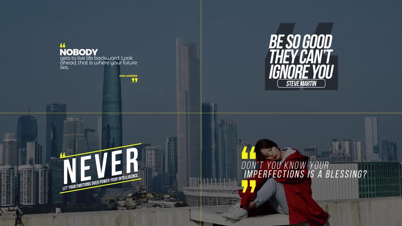 视频后期语录标题段落展示ae模板