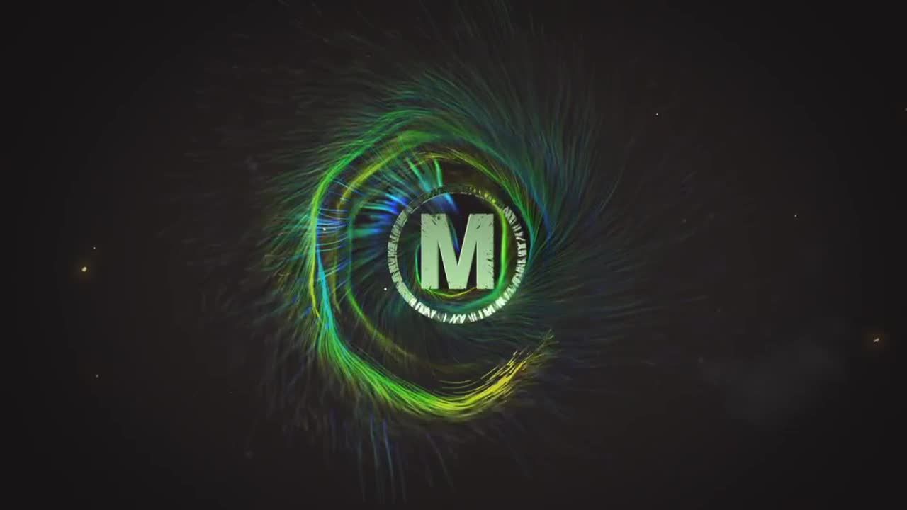 优雅漂亮的电影预告螺旋环绕粒子徽标素材库精选AE模板