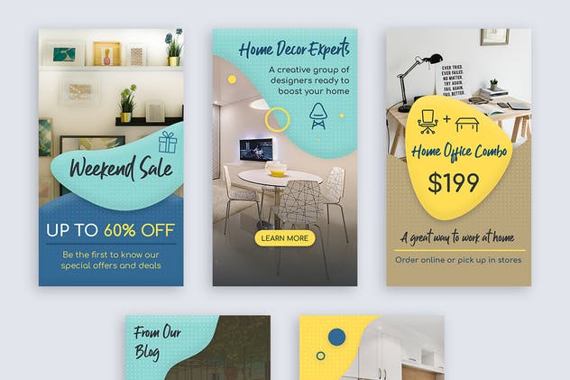 Instagram社交媒体品牌故事贴图广告模板素材库精选 Instagram Stories插图(2)