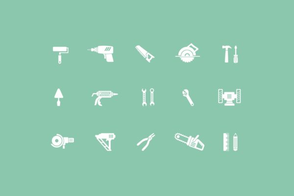 15枚施工建筑主题矢量素材库精选图标素材 15 Construction and Building Icons