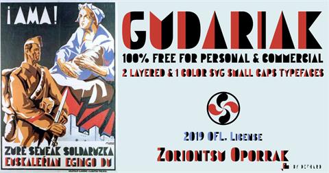 Gudariak font素材之家精选英文字体