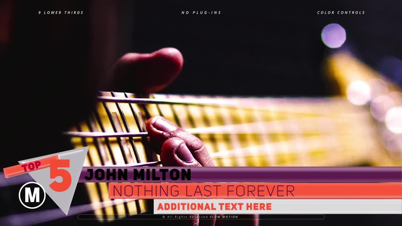 10个设计精美的下三分之一动画素材库精选AE模板