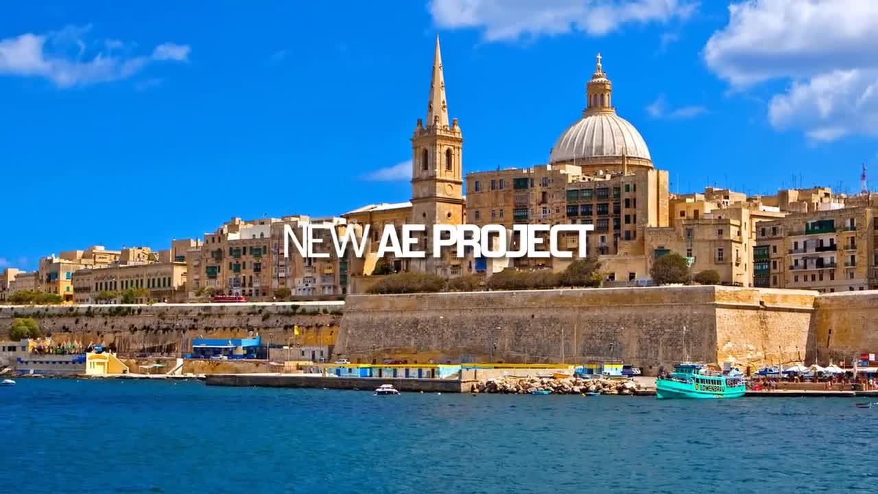 现代时尚明亮的幻灯片放映素材库精选AE模板