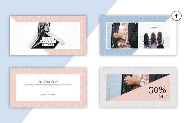 72个现代简洁多功能社交媒体新媒体贴图模板素材库精选 MALINA Social Media Pack & 20 Pattern插图(6)