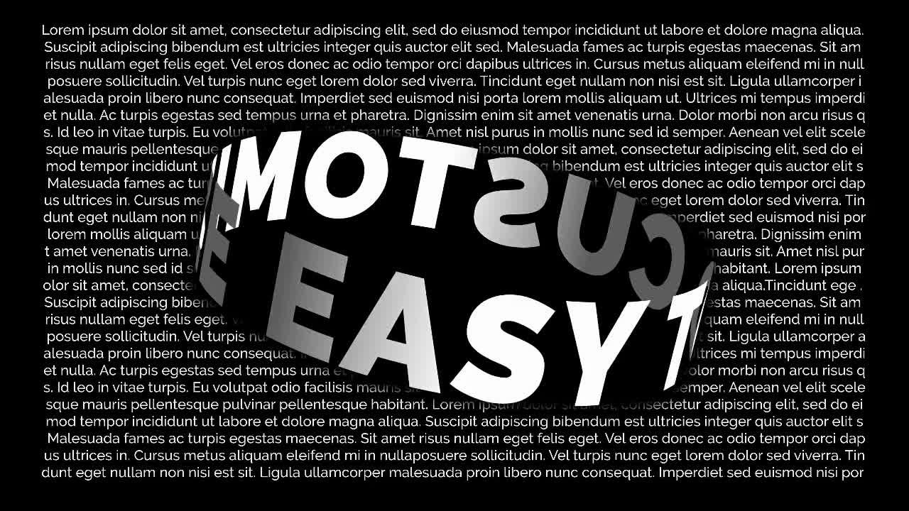 黑白色标题全屏动画素材库精选AE模板