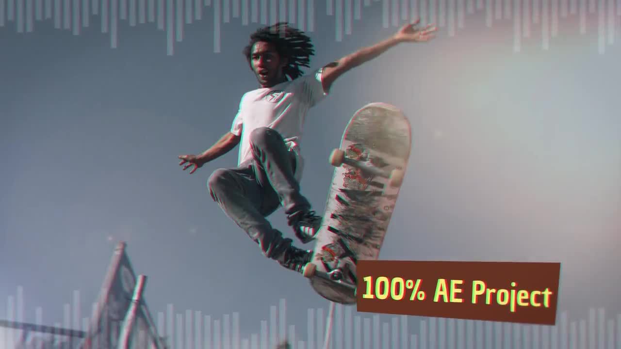 硬极端幻灯片动画运动素材库精选AE模板