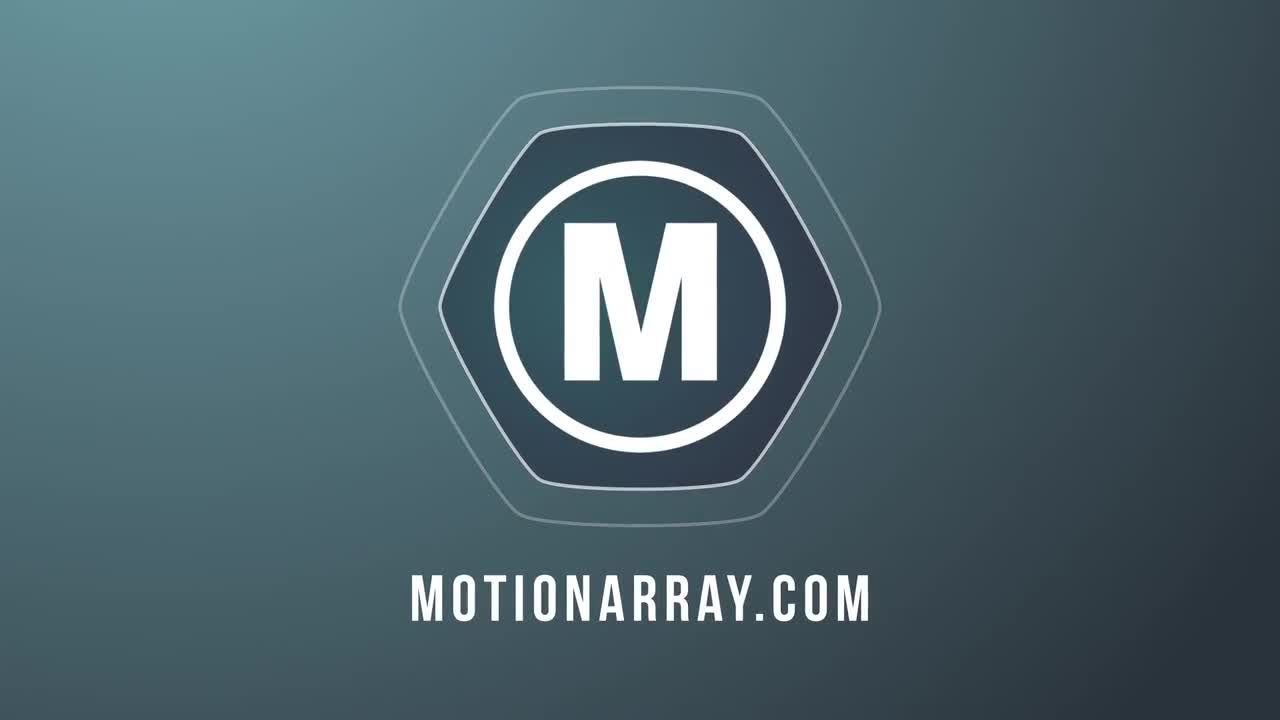 现代创意简单的形状图层和线条展示徽标素材库精选AE模板