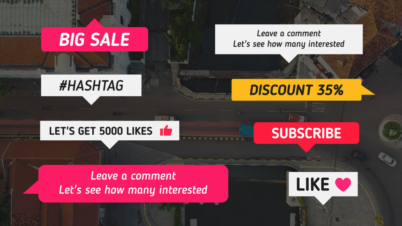 语音气泡包文字动画素材库精选AE模板