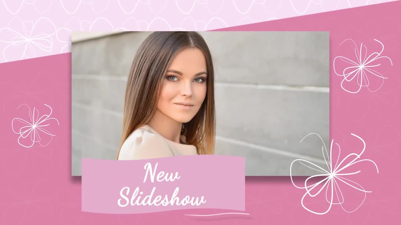 粉嫩梦幻幻灯片展示素材库精选AE模板